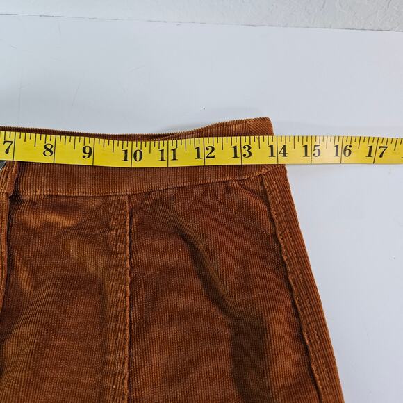 Jay Jays Corduroy Skirt Womens Sz 10 Brown Button Down Hippie Boho cottagecore - Picture 6 of 8